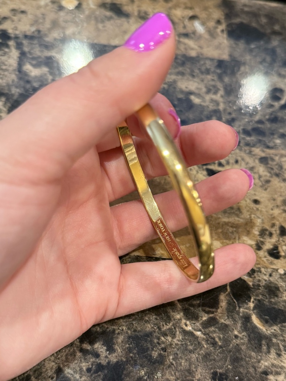 Kate Spade "Heart of Gold" Idiom Bangle - Picture 4 of 8